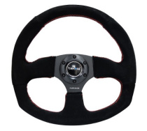 NRG Sportratt Mocca ''Racestyle'' med Röda Sömmar / Platt botten